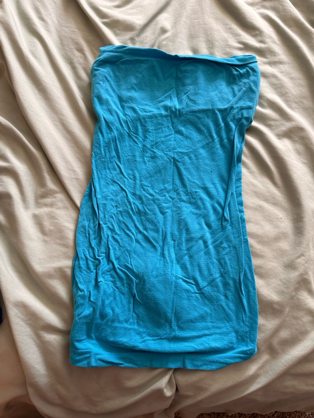 Free People Turquoise Blue Ribbed Tube Top or Mini Skirt